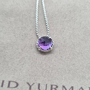 David Yurman Amethyst Black Orchid Pendant Necklace